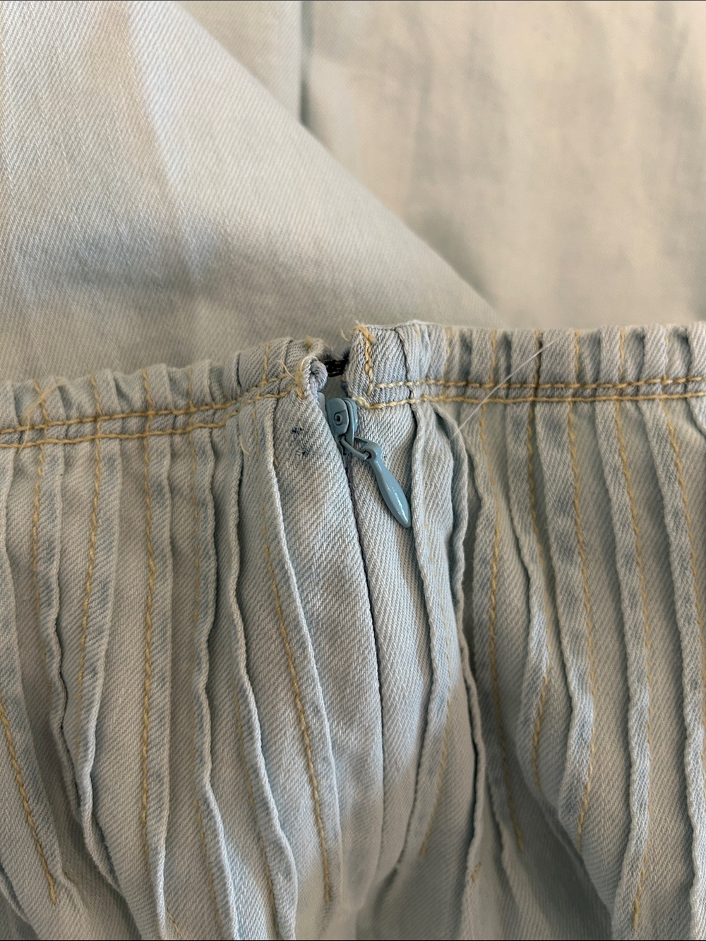 Pilcro Light Blue Pintuck Basque-waist Maxi Skirt NWT - Picture 13 of 15